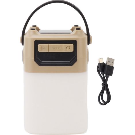 Ortviai Lanterne de Camping LED Solaire Rechargeable IPX4 avec Batterie 10000 mAh, Étanche et Portable pour Randonnée et Campagne (1/5)