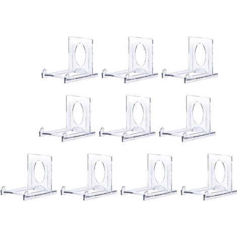 Ensemble de 10 présentoirs réglables en acrylique transparent pour afficher des photos à la maison (1/5)
