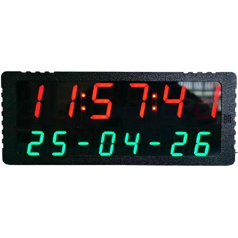 Horloge Wi-Fi, minuteur réseau, horloge électronique LED, affichage de l'heure (année, mois, jour), heure, minute, seconde, alarme, USB-C (1/5)