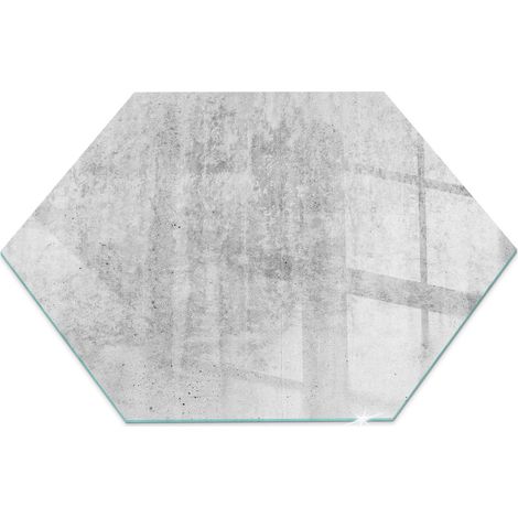 Plaque de protection de sol en verre trempé pour cheminée et poêle à bois pare-feu contre les étincelles Texture béton brut h40 cm (1/5)