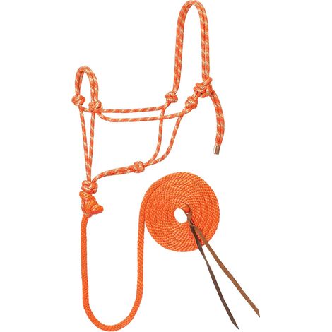 1 Licol Et Longe De Cheval Corde Polyester Tressée Motif Diamant Pour Équitation