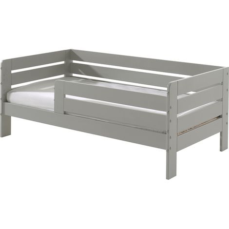 Lit 70x140 cm gris - RIAZ (1/4)