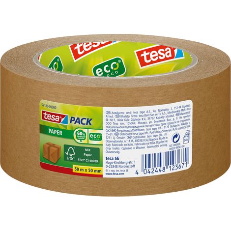 tesa Packband Paper 50 m x 50 mm, braun Packband
