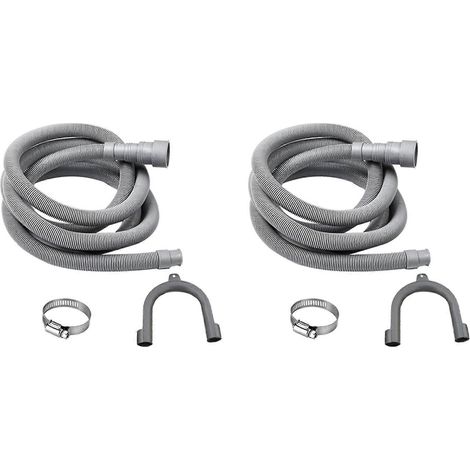 Kit d'extension de tuyau pour machine à laver, 13 pieds, comprenant un support, un raccord de tuyau, un tuyau de vidange et un collier de serrage. (1/5)