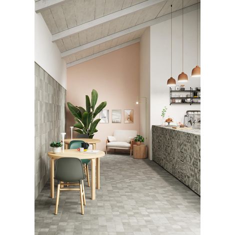 Carrelage Imitation Carreaux de Ciment D SEGNI BLEND Decoro Mix Grigio 20x20cm (1/2)
