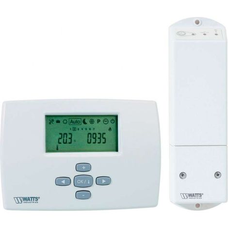 Watts – Thermostat d’ambiance digital sans fil – Programmation 7 jours – Affichage graphique – Température Confort/Réduite/Hors-Gel