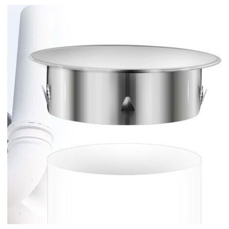 Bouchon Cheminée Perforé 180mm Bouchon pour Tuyau de Poêle en Acier Inoxydable Ø 170mm Profondeur 51mm (1/4)