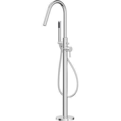 Wholesale Domestic Circo Polished Chrome Freestanding Bath Shower Mixer Tap (1/5)