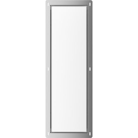 Balneo Range-brosse WC encastrable Wall-Box Brush L - montage côté droit - façade verre blanc - Acier inoxydable AISI 304, étanche (1/5)
