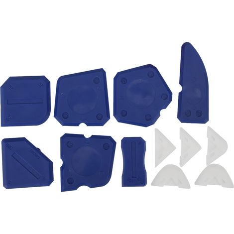 Grattoir à colle, applicateur de mastic silicone, kit d'outils pour joints (20 pièces), outil de remplissage d'angle. (1/4)