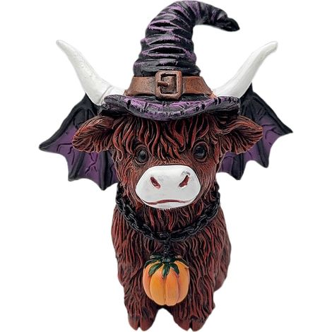 Décoration Halloween Vache Highlands Décor Table Entrée Ferme Rustique Ambiance Champêtre Automne (1/5)