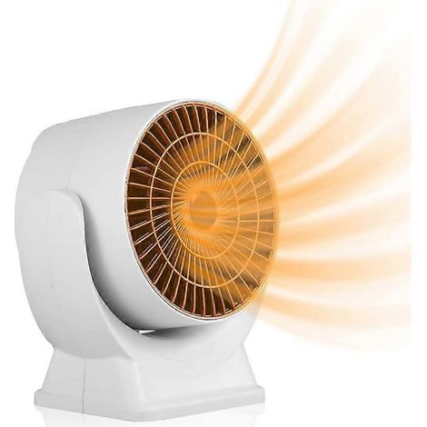 Mini radiateur soufflant 800 W, économique et silencieux, avec thermostat intégré, idéal pour les petits espaces et les bureaux. (1/5)