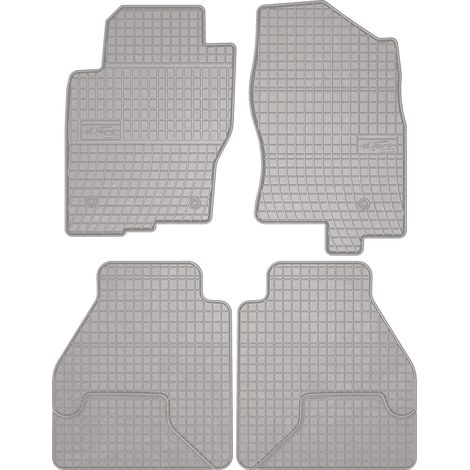 Alfombrillas de goma para coche: Nissan Navara III D40 FL pickup (2010-2014) - color gris, ajustadas (1/5)