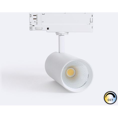 Faretto LED Binario Trifase 30W Carlo CCT Selezionabile Bianco (2700K - 3000K - 4000K) Selezionabile