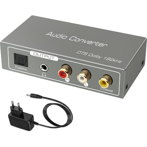 HDMI ARC Audio Extracteur,192kHz DAC Audio Coaxial Optique vers SPDIF Coaxial Optique RCA L/R Stéréo 3,5 mm HDMI ARC DAC Adaptateur pour TV Home Cinéma PS3/4 (1/5)
