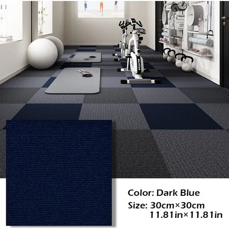 (Bleu foncé, 30x30cm - 5 pièces) Stickers auto-adhésifs pour tapis/carrelage, décoration de salle à manger/chambre à coucher à faire soi-même. (1/3)