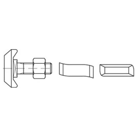 Hammerkopfschraube R 88940 40/22 6-ktmutter M10x 40 Mu A 4 50St. HALFEN 50 Stk
