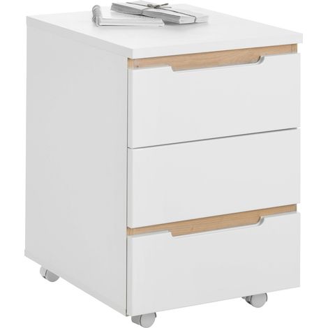 Mömax Rollcontainer Dallas Weiß/Eiche Artisan (1/5)
