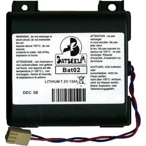BATTERIA ANTIFURTO ANTIF-BAT02 Litio 7,2V 13Ah, compatibile con Logisty BATLi02