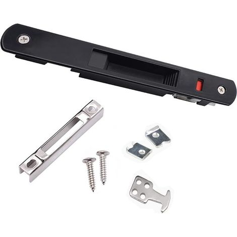 WANLIAN Sliding Door Window Hook Lock Sliding Door Lock, Household Stainless Steel Glass Sliding Door Window Single Lock Hardware Fittings (1/5)
