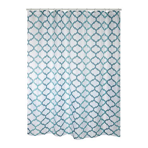 TENDA PER DOCCIA IN TESSUTO POLIESTERE HANKO- cm 180x200 Blu- SPIRE- pezzi 1