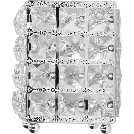Porte-pinceaux de maquillage style européen, pot de rangement pour maquillage, idéal pour la salle de bain, la chambre ou le bureau, couleur argent. (1/5)