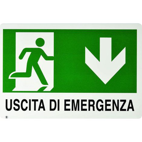 Cartello uscita di emergenza - cm.30x20h. - 10 pz
