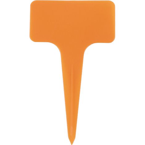 20 étiquettes de jardin en forme de T, épaisses, pour le tri et la classification des plantes (orange). (1/5)