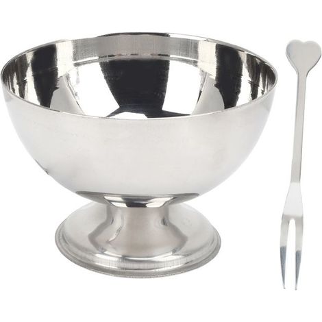 1 bol de dessert en acier inoxydable, design élégant à pied, usage polyvalent pour glaces, gâteaux et salades, idéal pour domicile et professionnels (1/5)