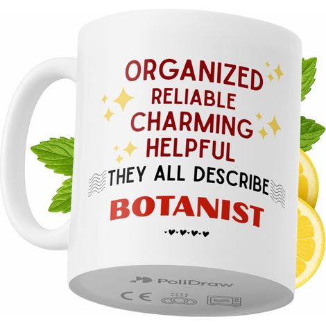 Lustiger Kaffee- oder Teebecher mit witzigem Textdesign für Botaniker – ideal für Geburtstage, Namenstage, Feiertage und besondere Anlässe. Hochwertiger Becher für Zuhause, Büro und Arbeit. Farbe: Wei