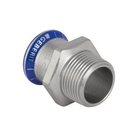 'GEBERIT MAPRESS EN ACIER INOXYDABLE - UNION MÂLE DIAMÈTRE 22 MM 1 INOXYDABLE 31716