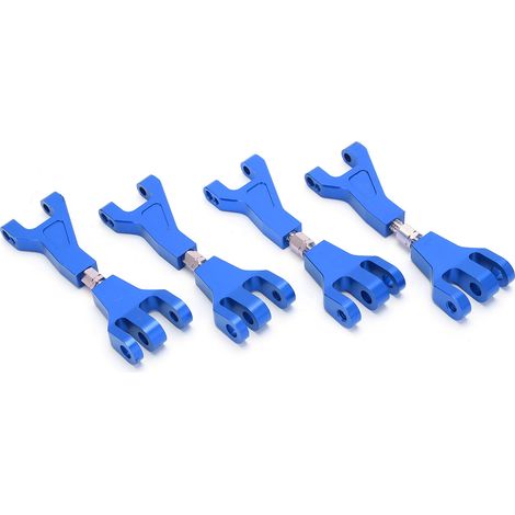 Satz mit 4 oberen Aluminium-Querlenkern für Vorder- und Hinterachse für Redcat XBE XTE SC 1/10 Monster Truck (blau) (1/5)