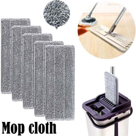 5 pièces Serpillères en Microfibre pour Balai Lave-Sol Housse de Nettoyage de Rechange La Tête de Ménage de Vadrouille pour B (1/4)