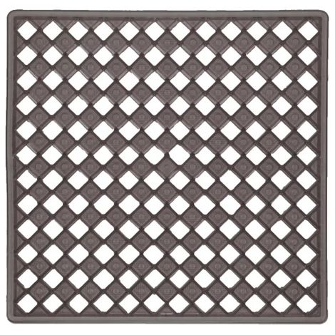 Tappeto doccia Enigma grigio fumé antiscivolo con ventose 50 × 50 cm