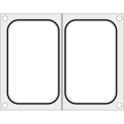 Stampo per termosigillatrici MCS per due vassoi e contenitori 178x113 mm - Hendi 805459