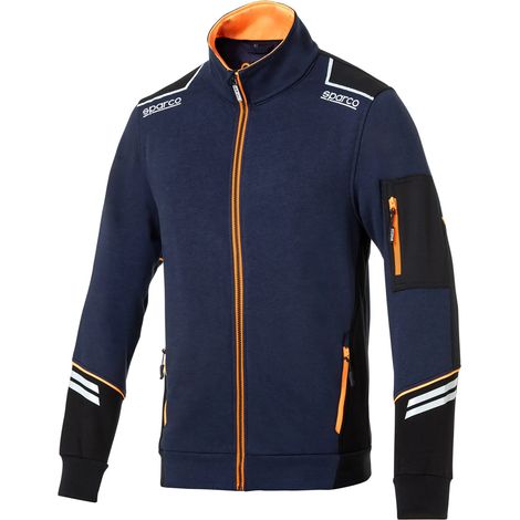 Sparco 02429BMAF Felpa Lavoro Zip Completa Tecnologia Alabama Blu S