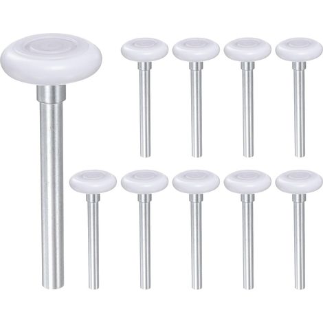 10pcs 1.8" Nylon Garage Door Casters for 2" Garage Rail, 4.25" Silent Garage Door Wheels with 6200zz 8 Ball Precision Bearing, White (1/5)