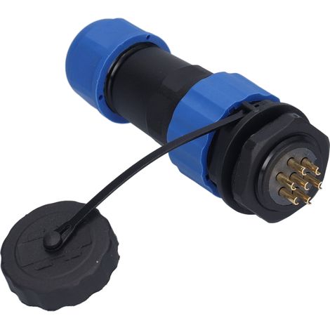 Luftfahrtstecker IP68 wasserdichter Stecker mit rückseitiger Mutter, Stecker und Buchse, Stoßanschluss, 380 V, SP207-Stift (1/5)