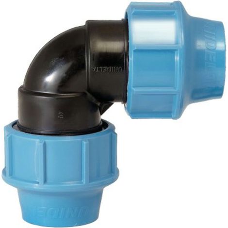 GOMITO A COMPRESSIONE PN16 UNIDELTA - MM 40X40 - 2 pezzi