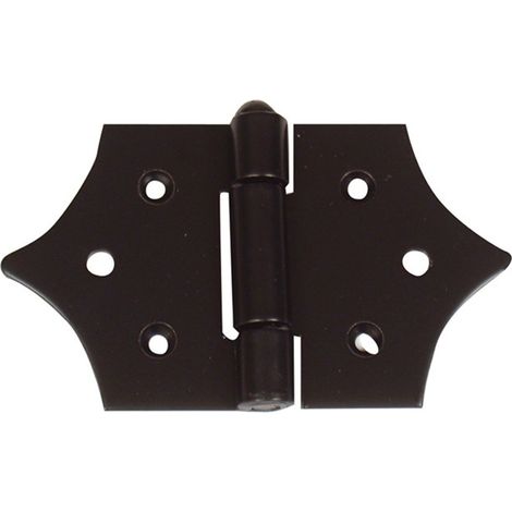 Afbat – Charnière décorative pour meuble en acier – Longueur 126mm – Largeur 63mm – Pour menuiseries en bois – Articulation fluide (1/3)