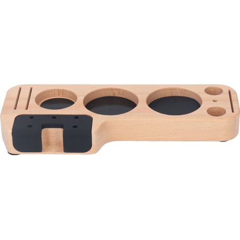 Tamperhalter-Station für Kaffeefilter, platzsparend, sauber, aus Buchenholz (1/5)