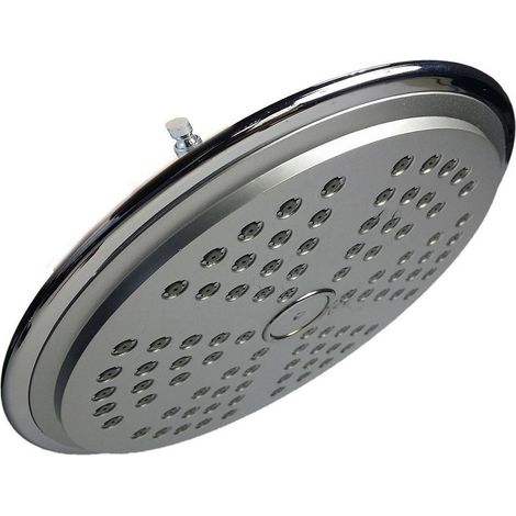 TrAdE Shop Traesio - Soffione Doccia Rotondo 20x20 Cm Per Bagno Effetto Pioggia Sottile Cromato 93008 -