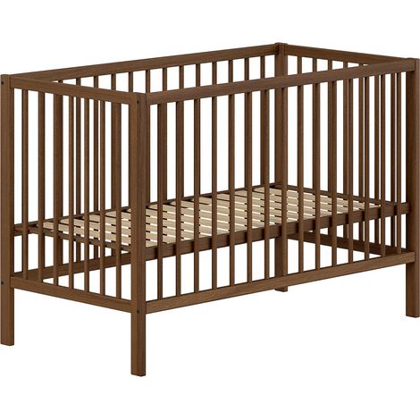 Lit Bébé à Barreaux "Dino" 60x120cm Marron