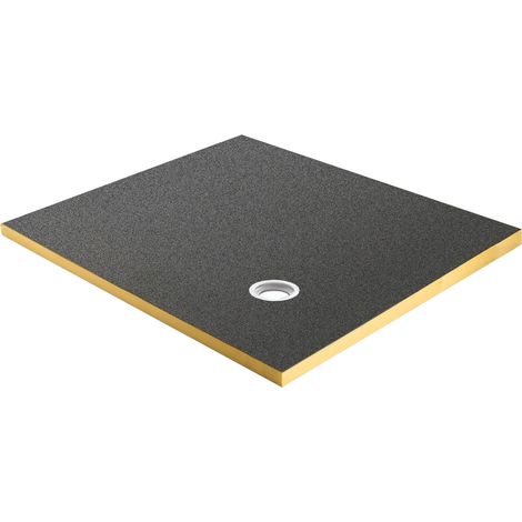 Receveur de douche prêt à carreler recoupable 100x100x4 cm - Bonde excentrée - Sopro