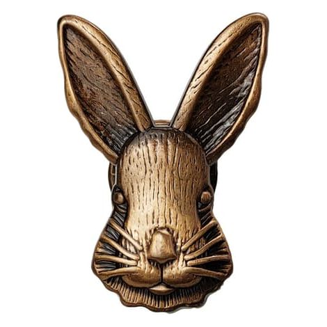 Lot de 2 poignées de porte en fer forgé style lapin, poignées de tiroir antiques pour meubles de cuisine ou de placard. (1/2)