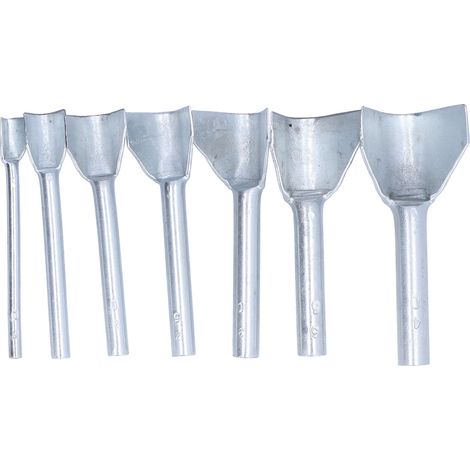 Lot de 7 poinçons en acier au carbone 1040mm pour gravure sur cuir, forme en V, outils artisanaux de découpe. (1/5)