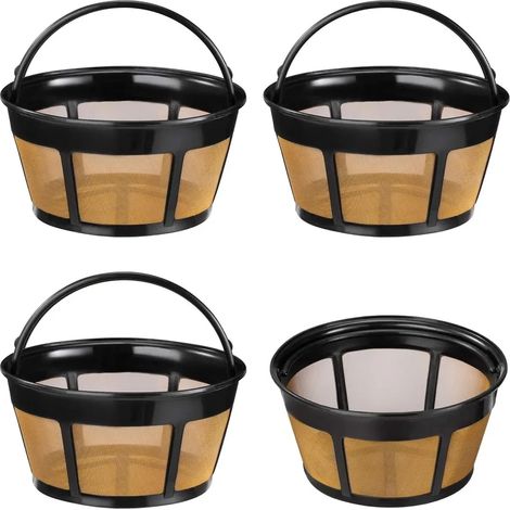 Panier-filtre à café réutilisable en acier inoxydable pour machines à café, porte-filtres ou cafetière à filtre.-AquaForge (1/4)