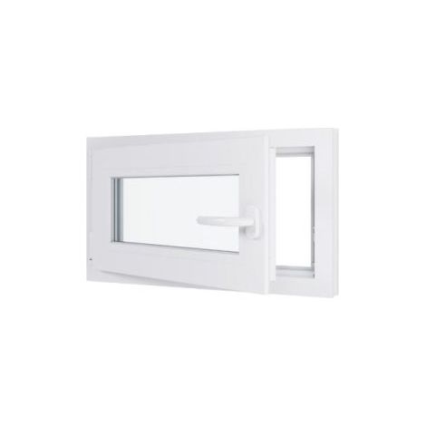 Finestra in PVC - Triplo vetro - Bianco - 700 mmx400 mm cm