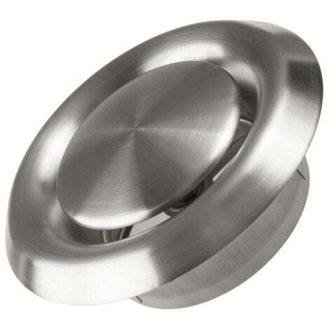 Ventilation Grille, Adjustable Stainless Steel Ventilation Grille Round Exhaust Mouth Wall Mounted Ventilation Hood（4 inch） (1/4)