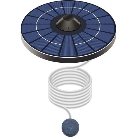 Belüftungspumpe Kleine Luftpumpe Direkt angetriebener, solarbetriebener Teichbelüfter Schwimmende Sauerstoffpumpe für Springbrunnen Mit Ausströme (1/5)
